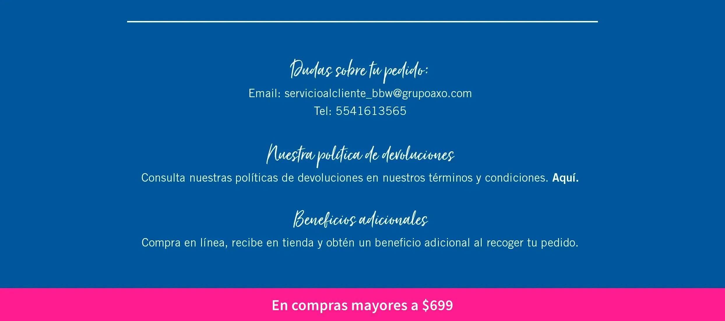 Terminos y condiciones de compra y recoge en tienda